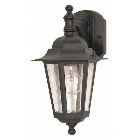 Nuvo Cornerstone 1-Light 13 in. Wall Lantern Arm Down with Clear Seed Glass 60-3475