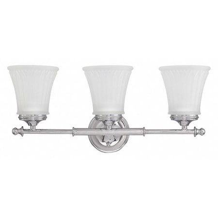 Nuvo Teller 3 Light Vanity Fixture Frosted Etched Glass Polished 60-4263