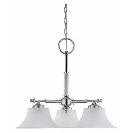 Nuvo Teller 3 Light Dinette Fixture Frosted Etched Glass Polished 60-4273