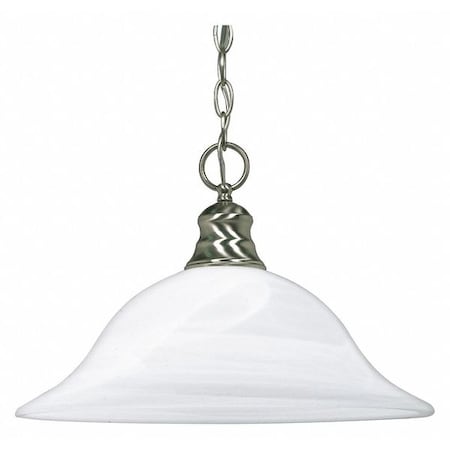 Nuvo 1 Light 16 in. Pendant Alabaster Glass Brushed Nickel 60-390