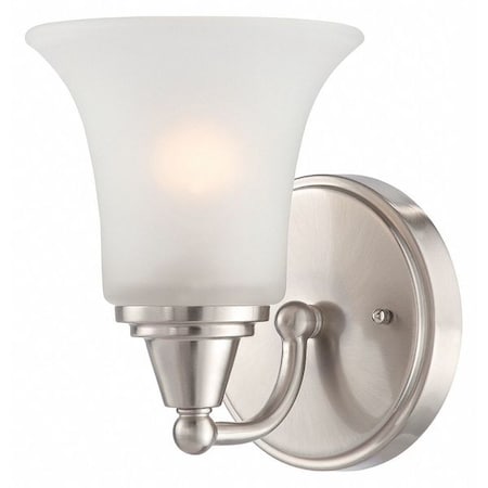 Nuvo Surrey 1 Light Vanity Fixture Frosted Glass Brushed Nickel 60-4141