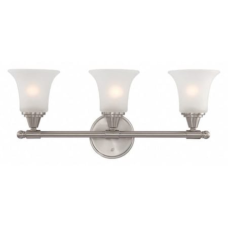 Nuvo Surrey 3 Light Vanity Fixture Frosted Glass Brushed Nickel 60-4143