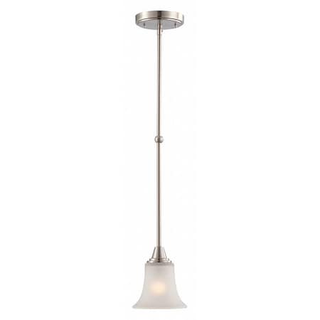 Nuvo Surrey 1 Light Mini Pendant Frosted Glass Brushed Nickel 60-4148