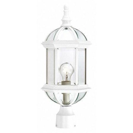 Nuvo Boxwood 1-Light 19 in. Outdoor Post with Clear Beveled Glass 60-4974