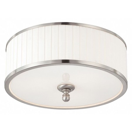 Nuvo Candice 3-Light 60W Incandescent Flush Fixture, Brushed Nickel Finish 60-4741