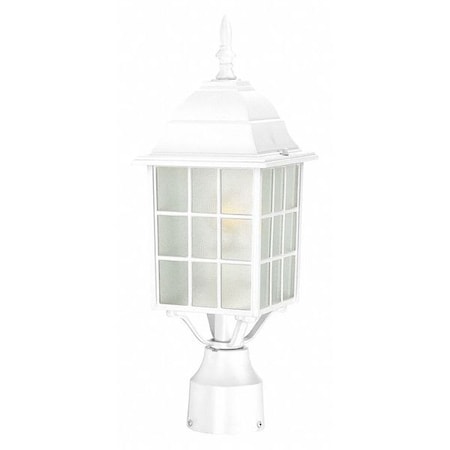 Nuvo Adams 1-Light 17 in. Outdoor Post with Frosted Glass 60-4907