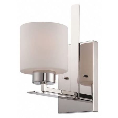 Nuvo Parallel 1 Light Vanity Fixture Etched Opal Glass Polished N 60-5201