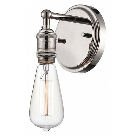 Nuvo Vintage 1 Light Sconce Vintage Lamp Included Polished Nickel 60-5415