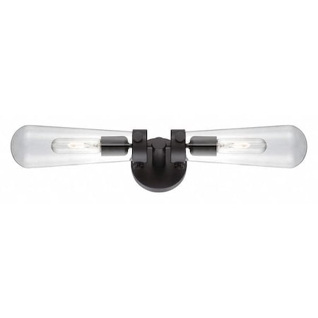 Nuvo Beaker 2 Light Wall Sconce Clear Glass Vintage lamps Include, Housing Finish: Aged Bronze 60-5363