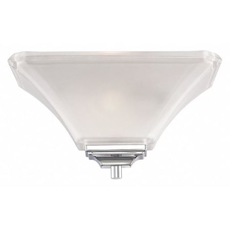 Nuvo Parker 1 Light Wall Sconce Polished Chrome Sandstone Etched 60-5373