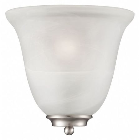 Nuvo Empire 1 Light Wall Sconce Brushed Nickel Alabaster Glass Br 60-5376