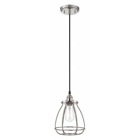 Nuvo Vintage 1 Light Caged Pendant Vintage Lamp Included Rustic B, Width: 7-3/8" 60-5401