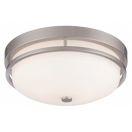 Nuvo Neval 2-Light 60W Incandescent Flush Fixture, Brushed Nickel Finish 60-5486