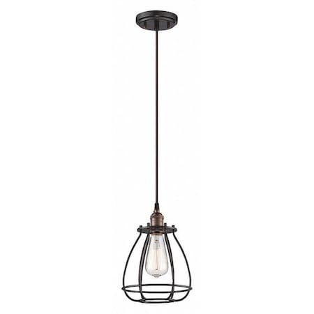 Nuvo Vintage 1 Light Caged Pendant Vintage Lamp Included Rustic B, Lamp Type: incandescent 60-5501