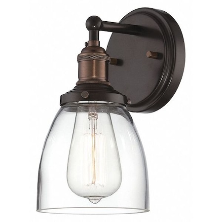 Nuvo Vintage 1 Light Sconce Clear Glass Vintage Lamp Included Rus, Mounting: Wall 60-5514