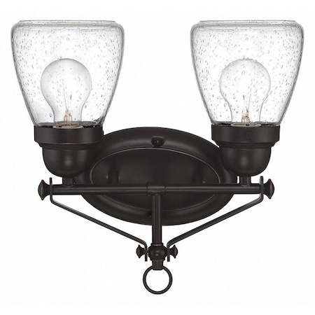 Nuvo Laurel 2 Light Vanity Fixture Clear Seeded Glass Sudbury Bro 60-5542