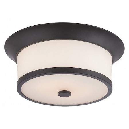 Nuvo Mobili 2-Light Flush Fixture with Satin White Glass 60-5560