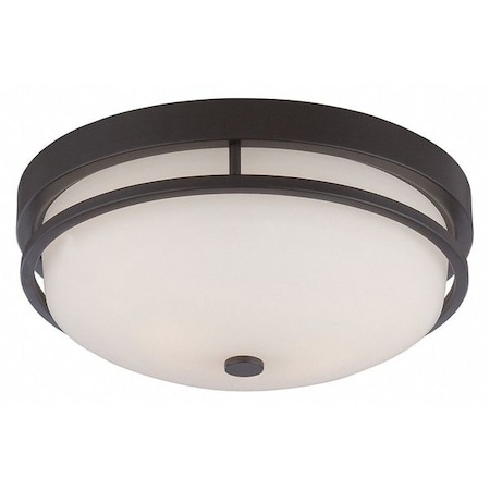 Nuvo Neval 2-Light 60W Incandescent Flush Fixture, Sudbury Bronze Finish 60-5586