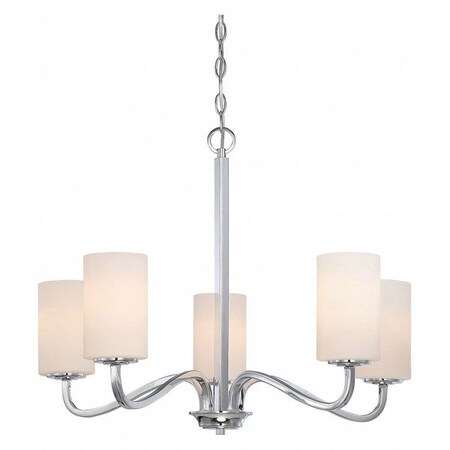Nuvo Willow 5-Light Hanging Fixture with White Glass 60-5805