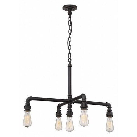 Nuvo Iron 5 Light Hanging Fixture Industrial Bronze Finish Indust 60-5795