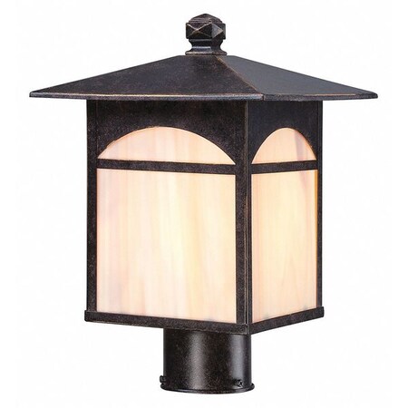 Nuvo Canyon 1 Light Outdoor Post Fixture Honey Stained Glass Umbe 60-5655