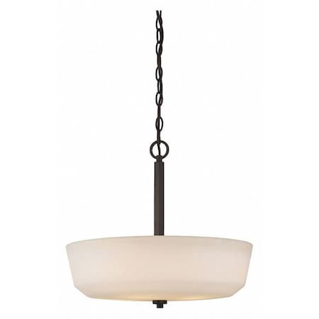 Nuvo Willow 4 Light Pendant White Glass Forest Bronze 60-5907