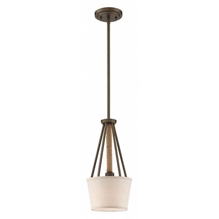 Nuvo 1 Light Seneca Mini Pendant Mahogany Bronze Finish Wrapped R 60-5898