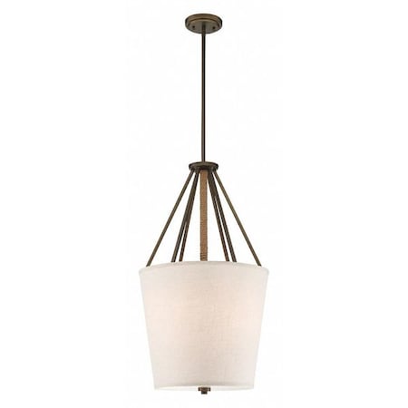 Nuvo 3 Light Seneca 17 in. Pendant Mahogany Bronze Finish Wrapped 60-5899