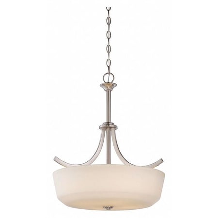 Nuvo Laguna 4 Light Pendant White Glass Brushed Nickel 60-5827