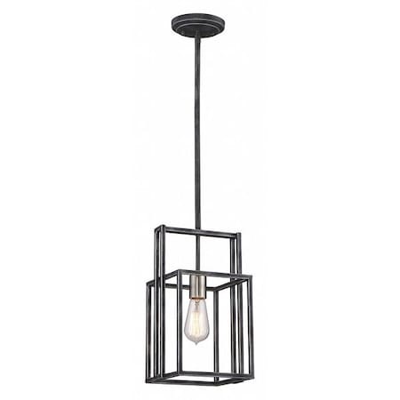 Nuvo Lake 1 Light Mini Pendant Iron Black Brushed Nickel Accents 60-5860