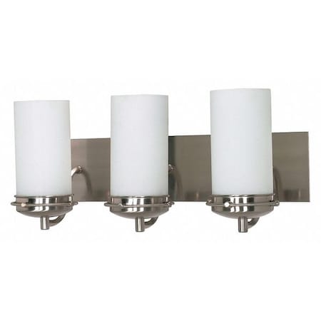 Nuvo Polaris 3 Light 21 in. Vanity Satin Frosted Glass Shades Bru 60-613