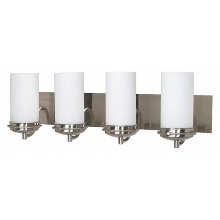 Nuvo Polaris 4 Light 30 in. Vanity Satin Frosted Glass Shades Bru 60-614
