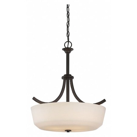 Nuvo Laguna 4 Light Pendant White Glass Forest Bronze 60-5927