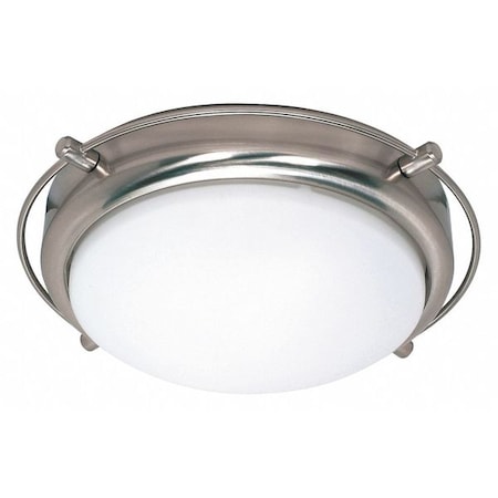 Nuvo Polaris 2-Light 14 in. Flush Mount with Satin Frosted Glass Shades 60-608