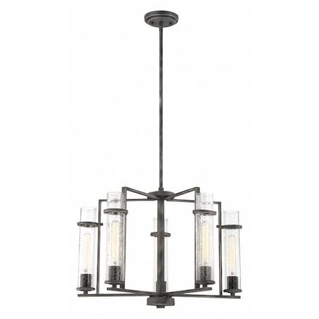 Nuvo Donzi 5-Light Chandelier Fixture Iron Black Finish 60-6385