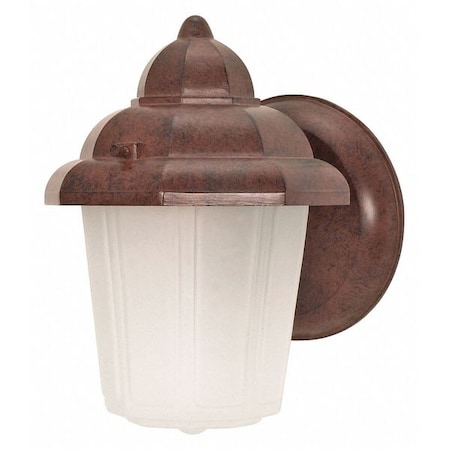 Nuvo 1-Light 9 in. Wall Lantern Hood Lantern with Satin Frosted Glass 60-640