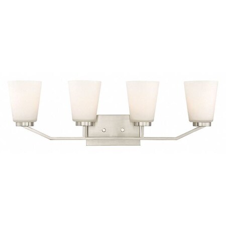 Nuvo Nome 4 Light Vanity Fixture Brushed Nickel Finish Brushed Ni 60-6244