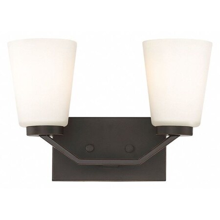 Nuvo Nome 2 Light Vanity Fixture Mahogany Bronze Finish Mahogany 60-6342