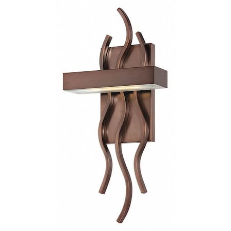 Nuvo Wave 1 Module Wall Sconce Frosted Glass Hazel Bronze 62-124