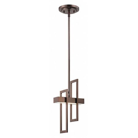 Nuvo Frame 1 Module Pendant Frosted Glass Hazel Bronze 62-126