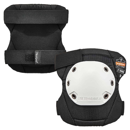 Ergodyne Rounded Cap Knee Pad, H/L White Cap, PR 300HL