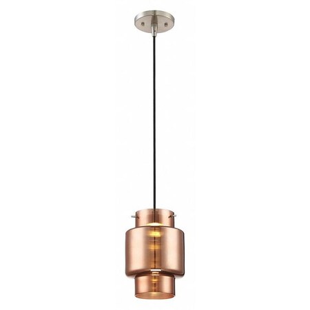 Nuvo Del LED Mini Pendant Copper Glass Brushed Nickel Finish Brus 62-889