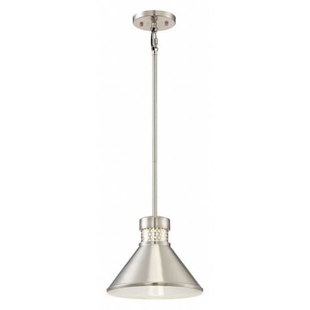 Nuvo Doral Small LED Pendant Brushed Nickel White Accent Finish B 62-851