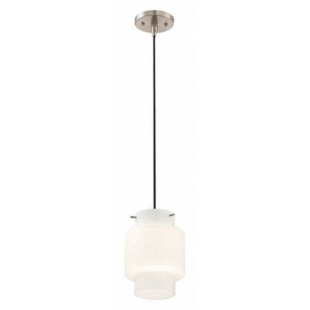 Nuvo Del LED Mini Pendant White Opal Glass Brushed Nickel Finish 62-877