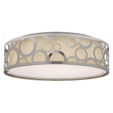 Nuvo 15 in. Filigree LED Decor Flush Mount Fixture Polished Nicke 62-988