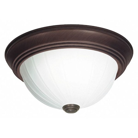 Nuvo Fixture, Flush, 2L, 60W, A19, Medium Base, 120V, Old Bronze SF76/246