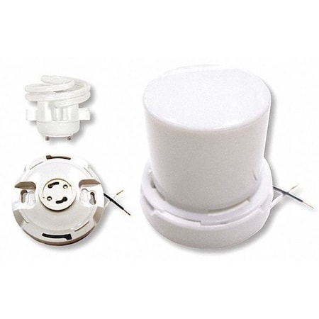 Satco 1-Light 13W Compact Fluorescent Basic Fixture, White Finish 90-2615