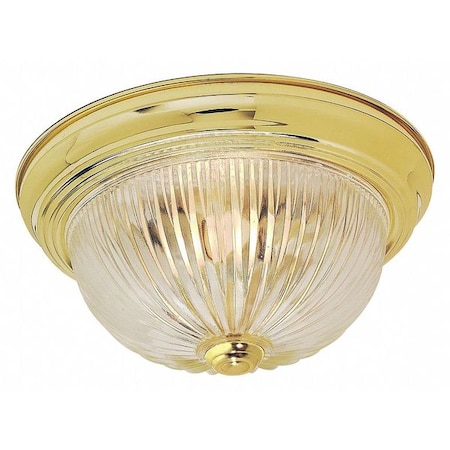 Nuvo Fixture, Flush, 3L, 60W, A19, Medium Base, 120V, Polished Brass SF76/093