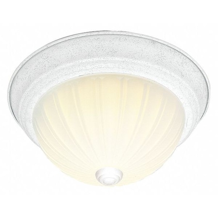 Nuvo 2 Light 13 in. Flush Mount Frosted Melon Glass Textured Whit SF76-127