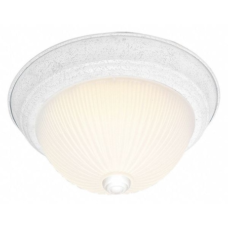 Nuvo Fixture, Flush, 2L, 60W, A19, Medium Base, 120V, Textured White SF76/131